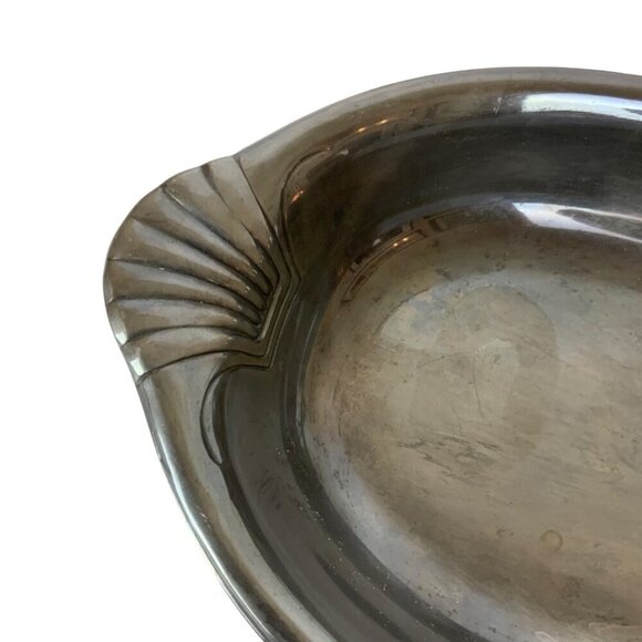 Wilton Armetale RWP Oval Serving Bowl Scallop Handles Holloware - Picture 7 of 9